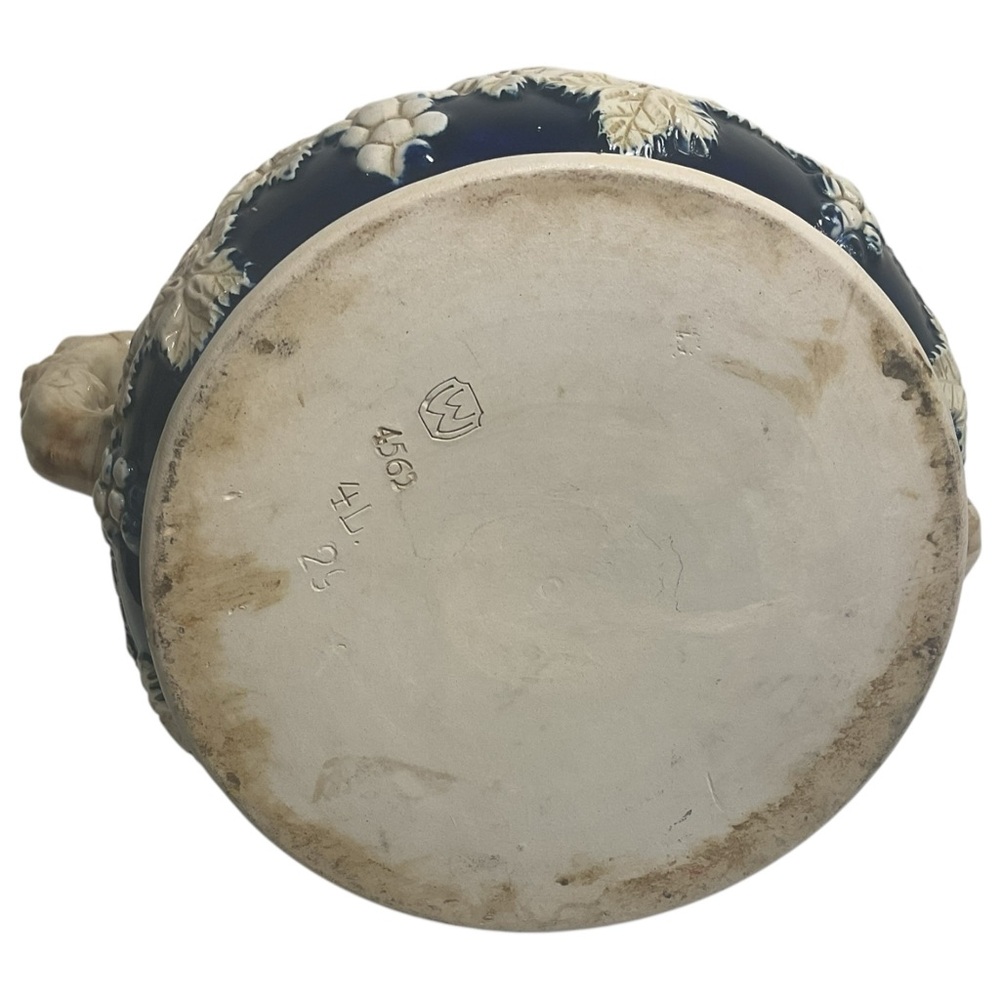 Wick-Werke Germany Stoneware Stein Bowl Castle Scene Grapevine Relief No Lid - Picture 9 of 10